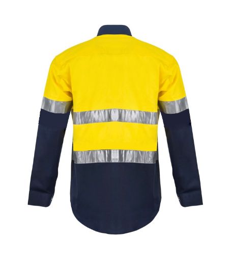 Picture of WorkCraft LIGHTWEIGHT TAPED CLOSED FRONT VENTED SHIRT